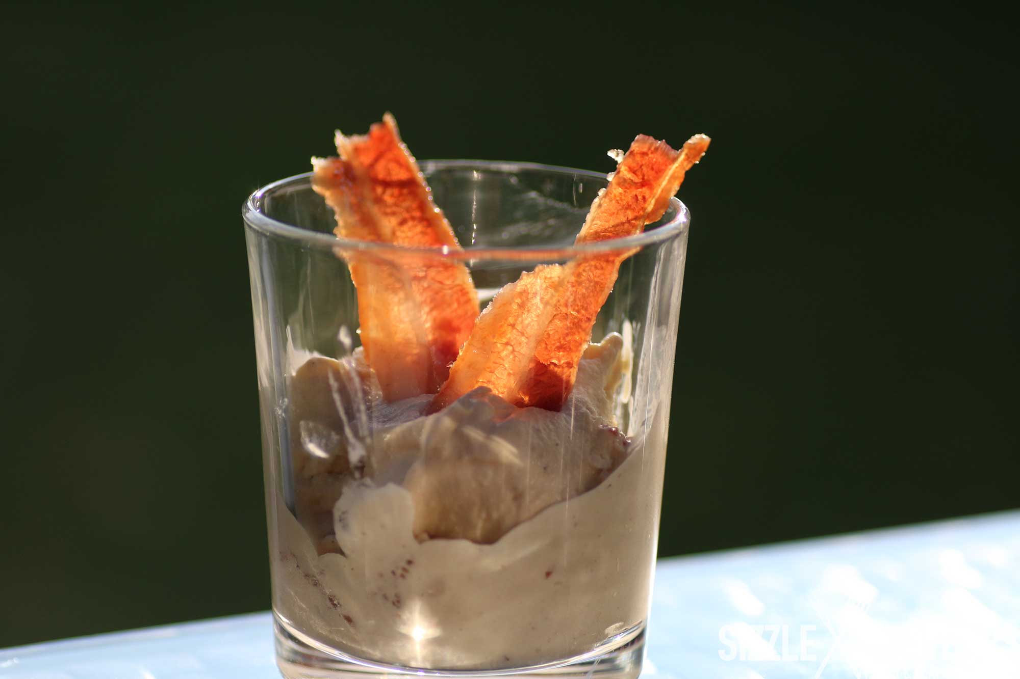 Das fertige Bacon Eis. Nicht nur ein Hingucker