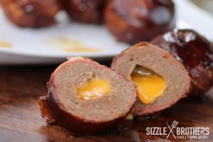 Fertig zubereitete Moink Balls und angerichtet. Absolut fantastisch