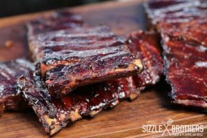 Die fertigen Spareribs Sous Vide