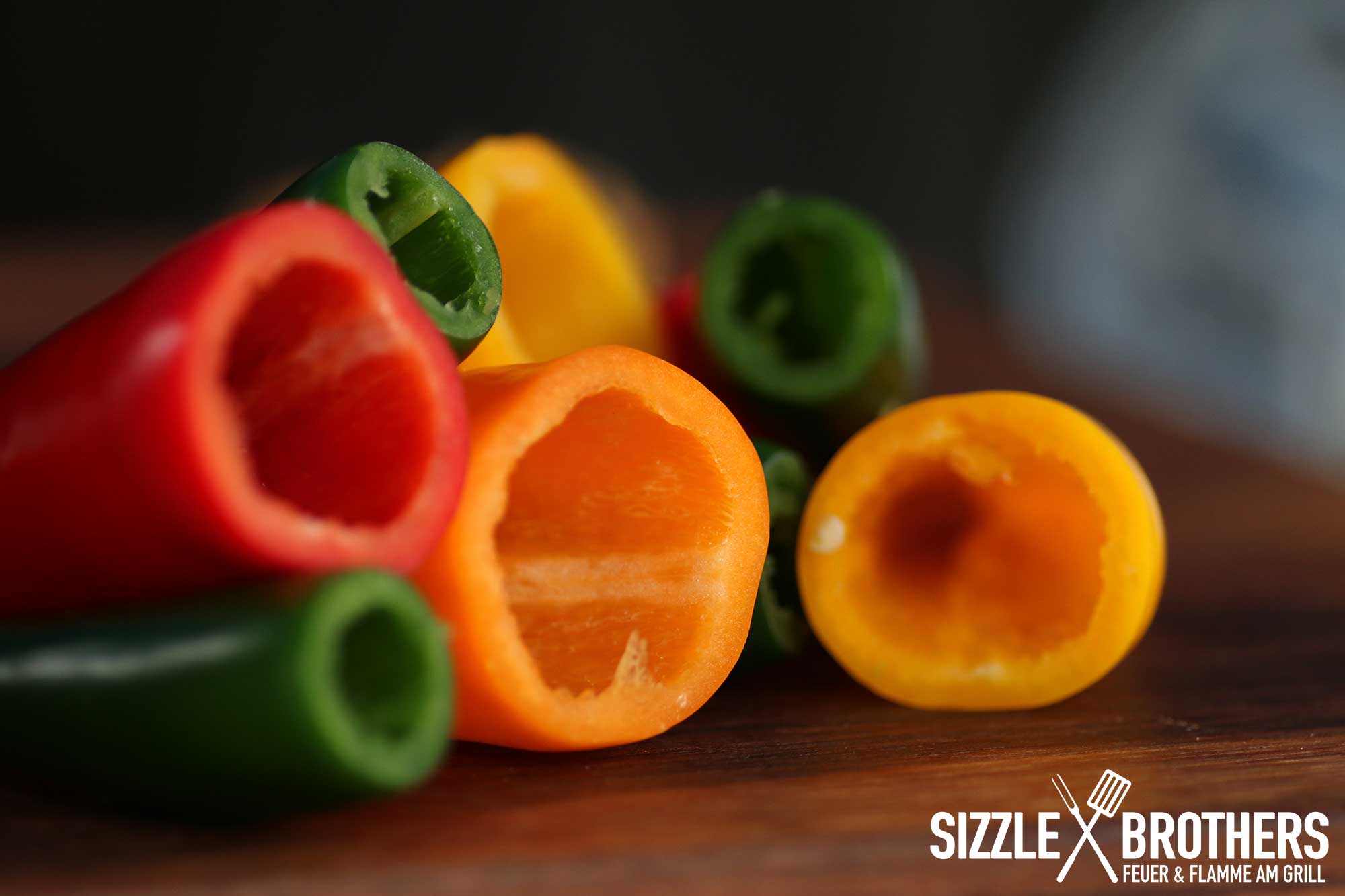 Aufgeschnittene Jalapeno