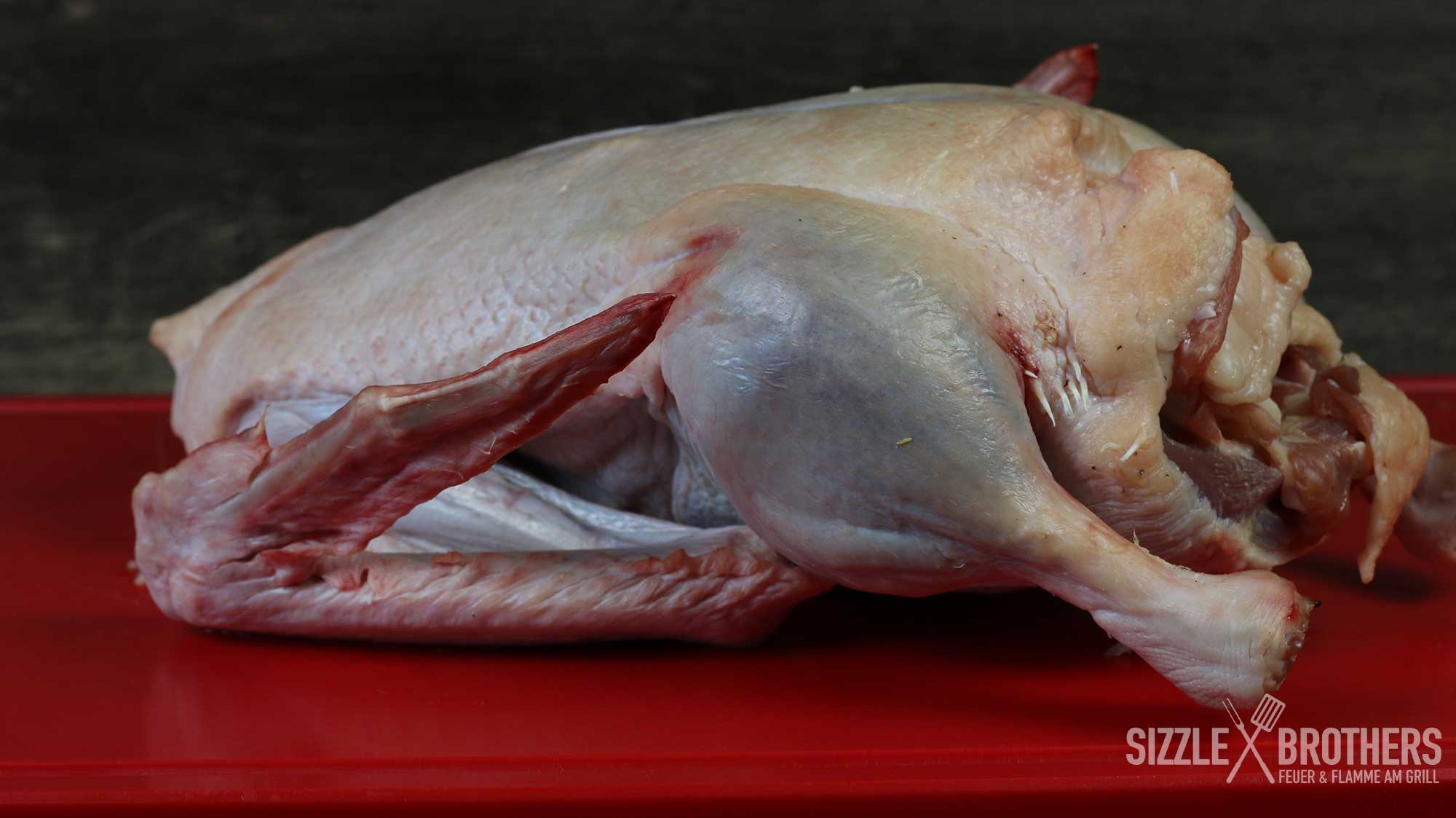 Gegrillte Ente im Rohzustand