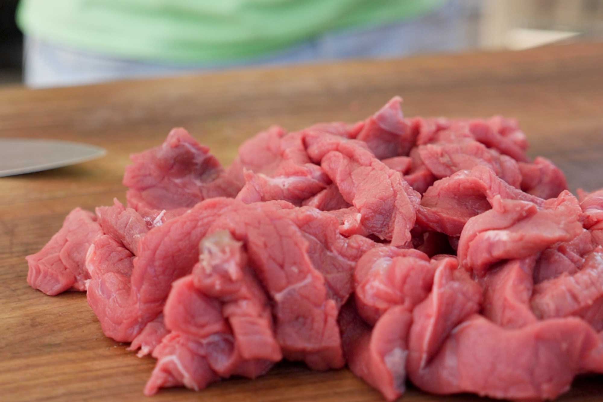 Feine Rindfleischstreifen für Beef Jerky