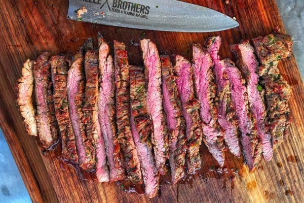 Lecker mariniertes Flank Steak mit Fleur de Sel
