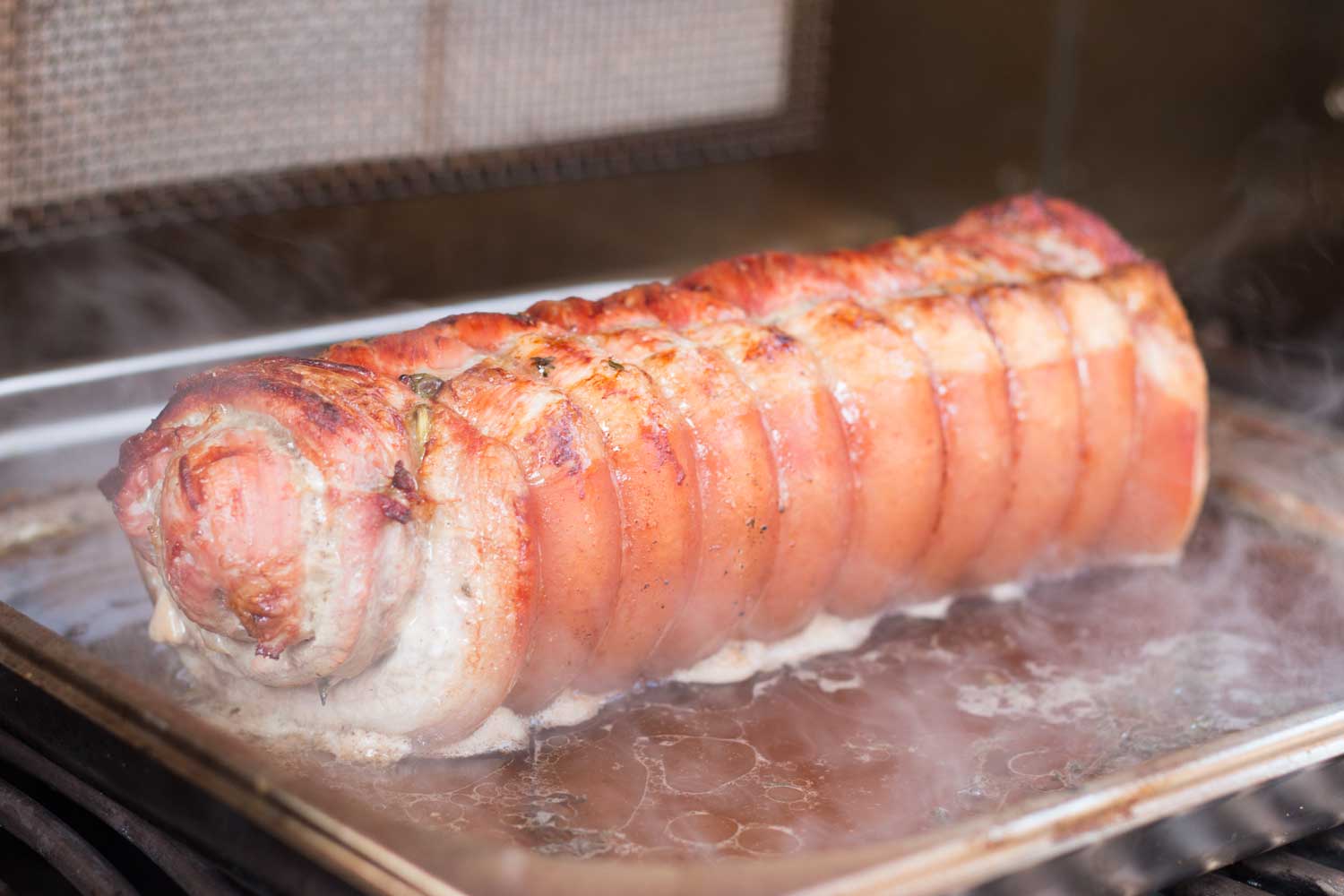 Schwarte wird aufgekocht