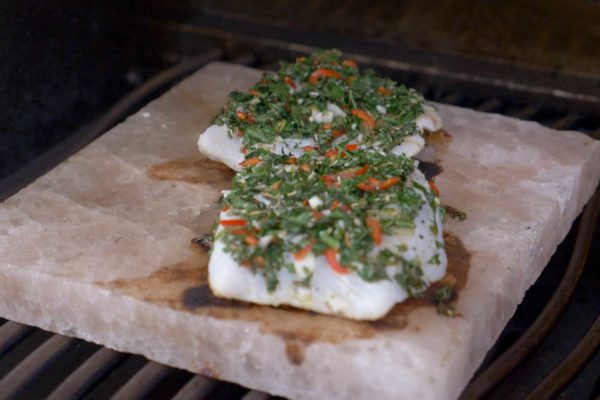 Grillen mit dem Salzstein