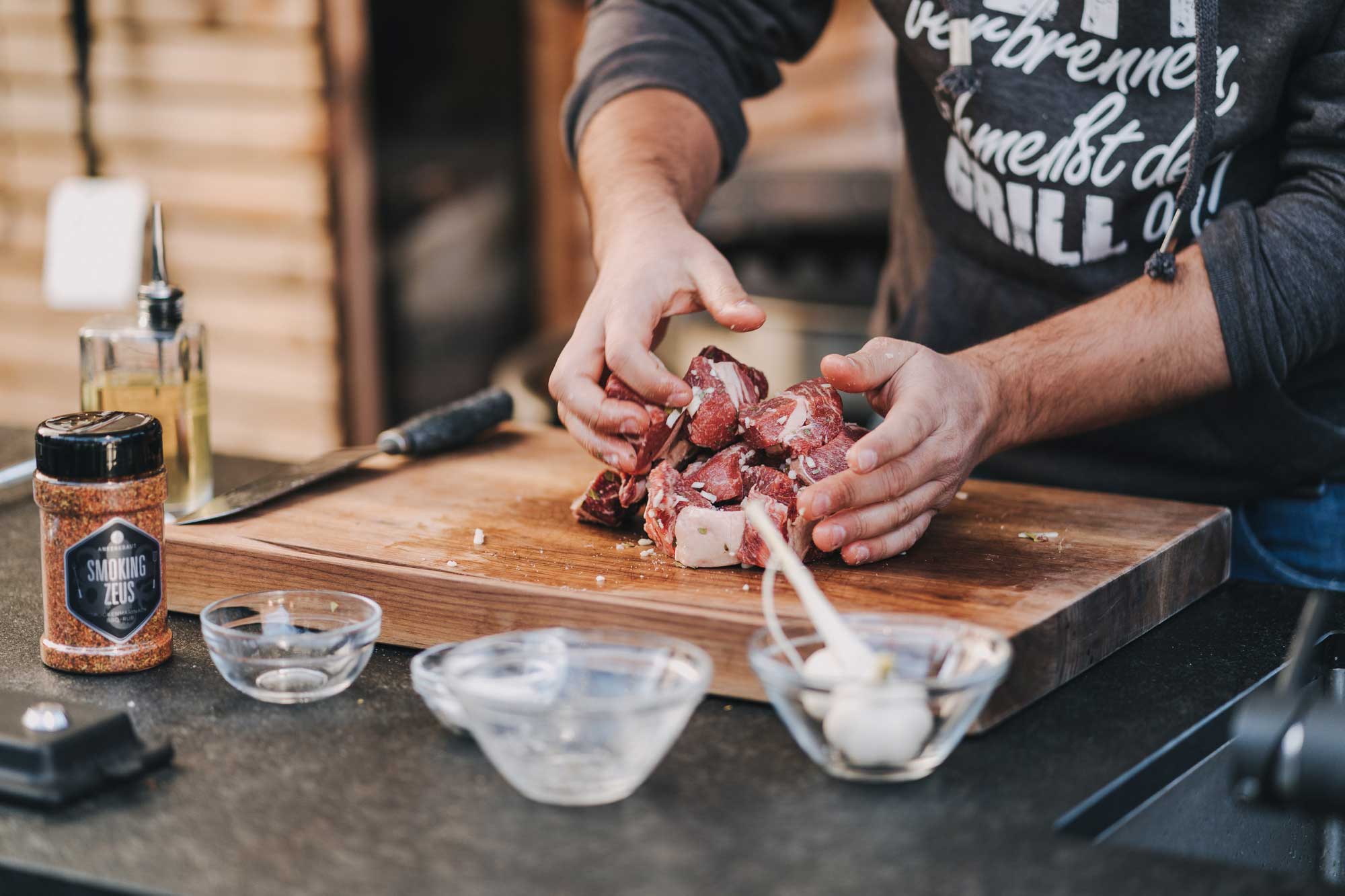 Das Fleisch gut würzen