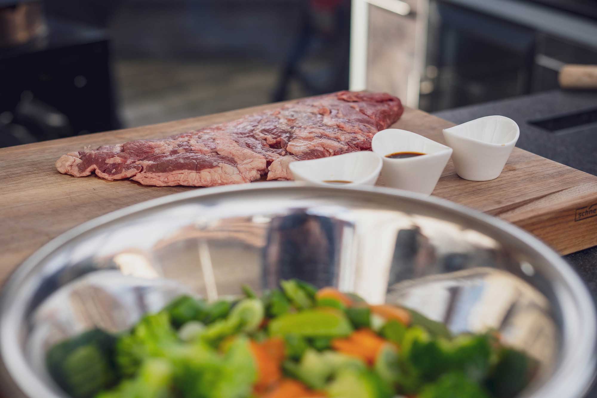 Flap Meat mit Asia Wok Gemüse