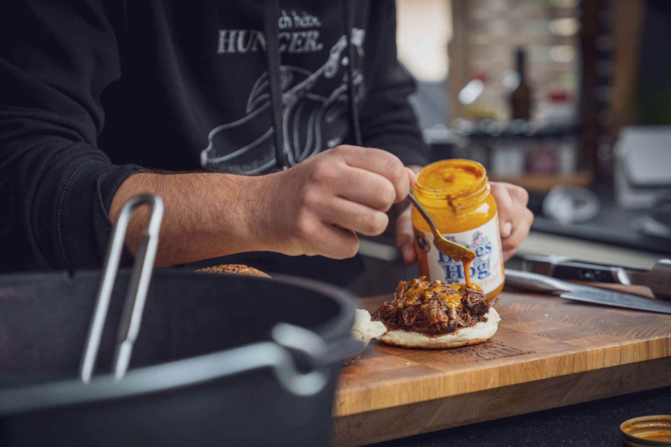 Colafleisch mit Honey Mustard Sauce