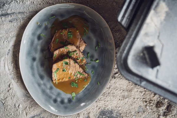 Der fertige Rinderschmorbraten