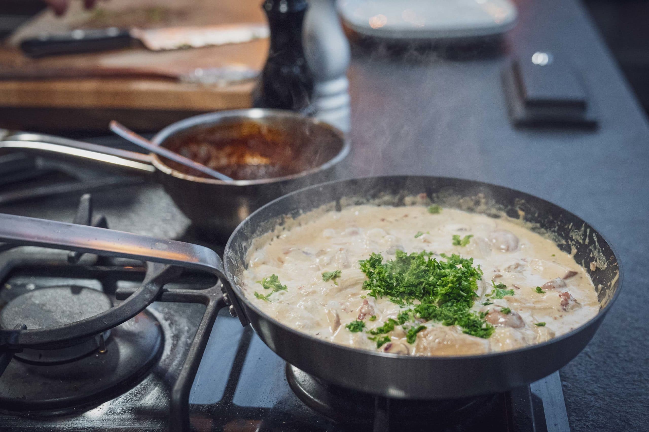 Leckere Pilzsauce ist fertig