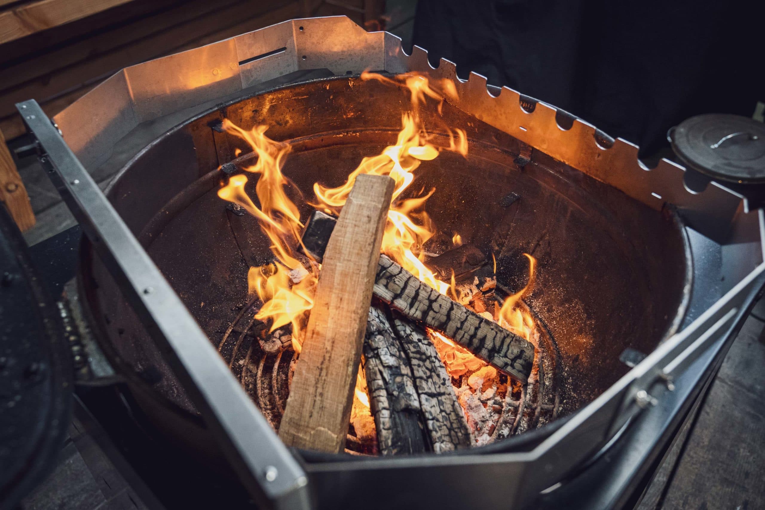 Das Feuer für lodert