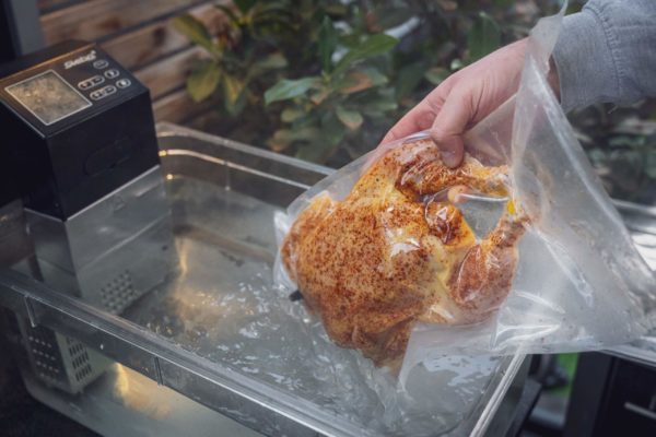 Das Hähnchen vakuumiert