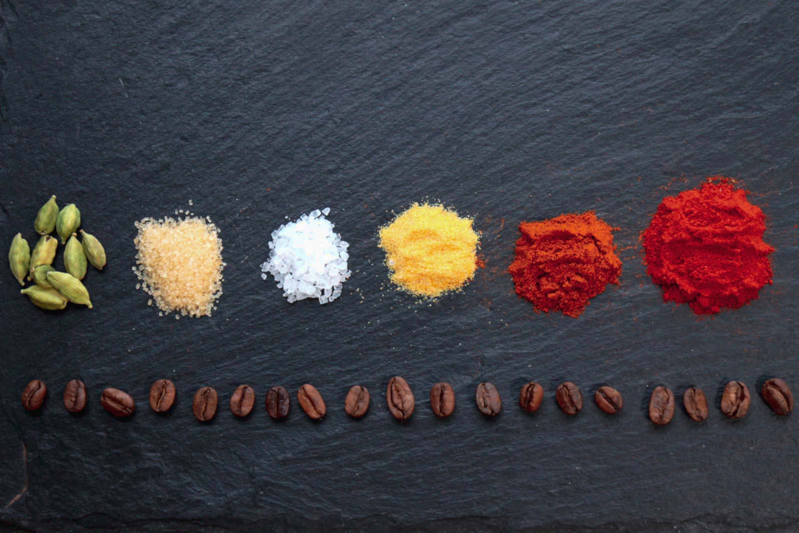 Zutaten für den Kaffee-Rub