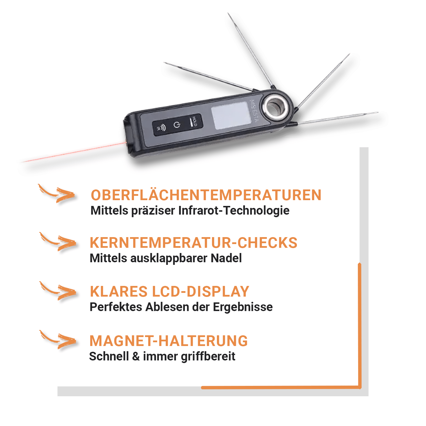 Übersicht der Highlights vom Grillthermometer