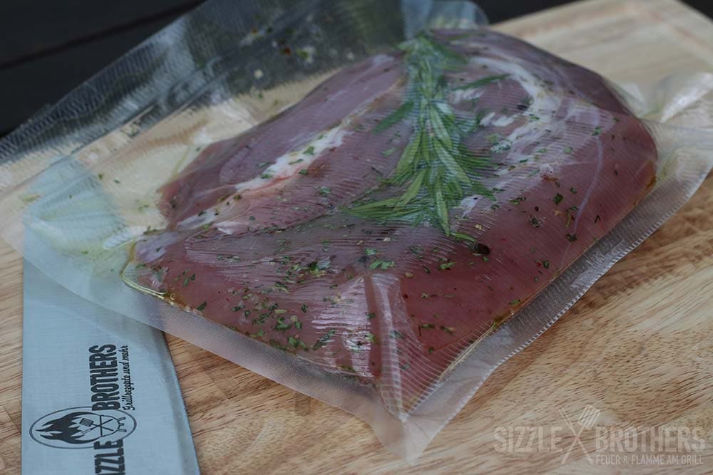 Das Schweinefilet im Vakuum