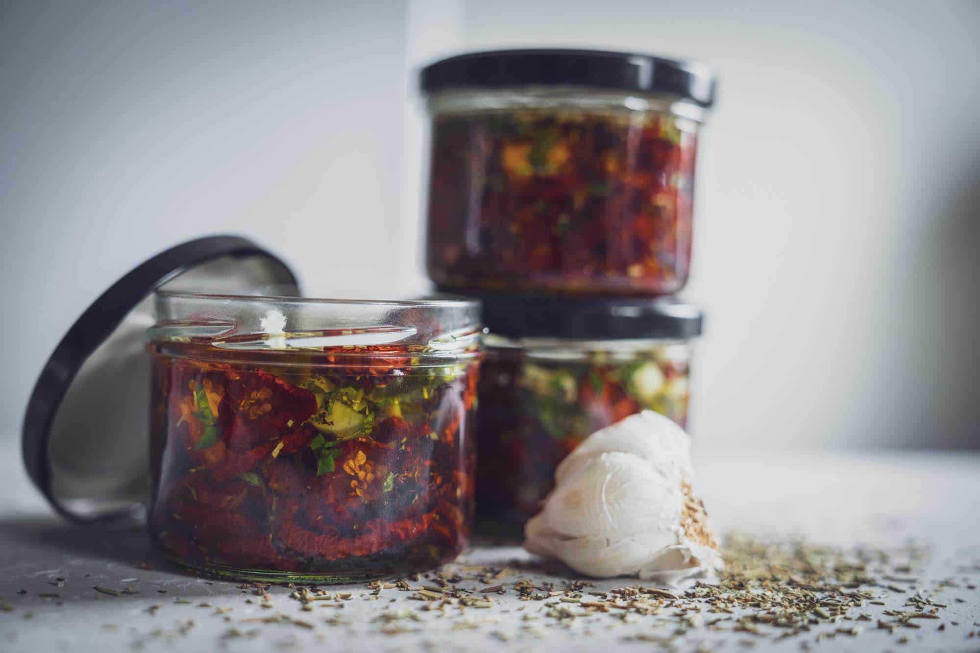 Getrocknete Tomaten im Glas